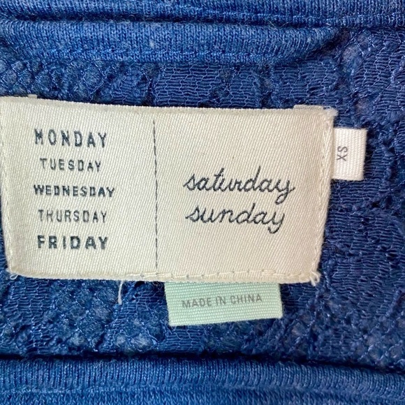 Anthropologie Saturday Sunday Sherpa knit faux suede sweater zip jacket size XS - Picture 10 of 10